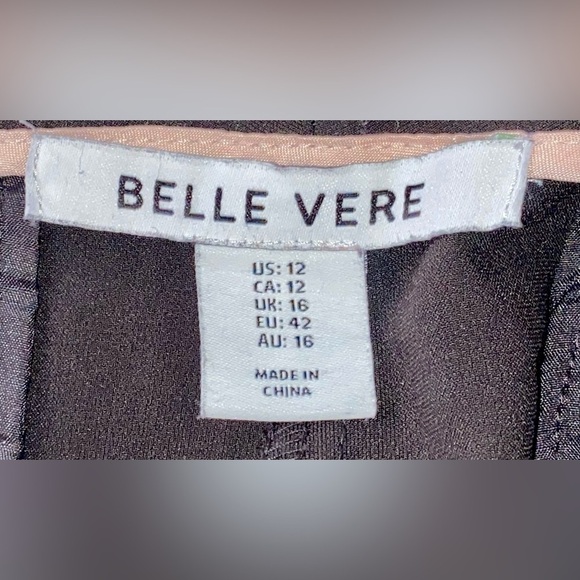 Women’s Belle Vere black cropped stretchy loose‎ fit trousers pants size 12 - Picture 4 of 11